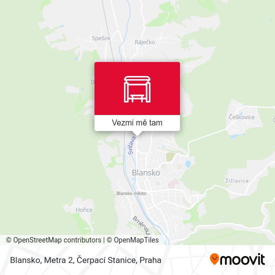 Blansko, Metra 2, Čerpací Stanice mapa