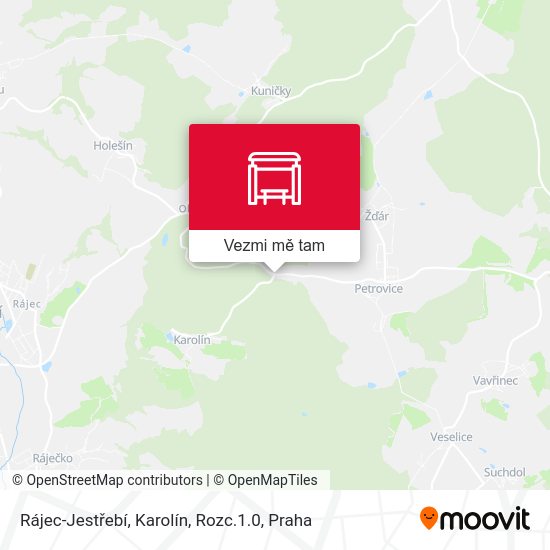 Rájec-Jestřebí, Karolín, Rozc.1.0 mapa