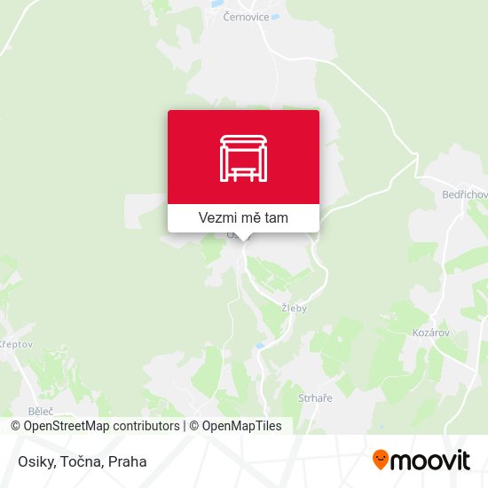 Osiky, Točna mapa