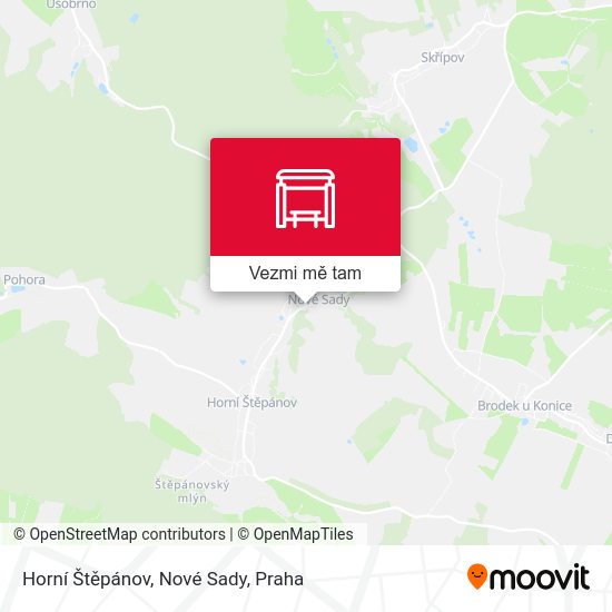 Horní Štěpánov, Nové Sady mapa