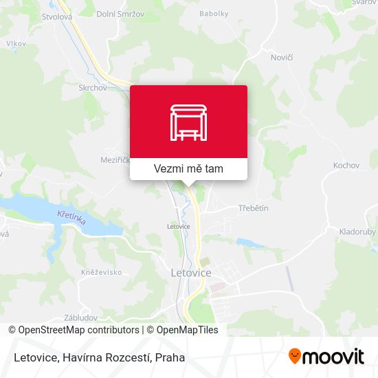 Letovice, Havírna Rozcestí mapa