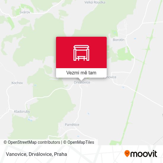 Vanovice, Drválovice mapa