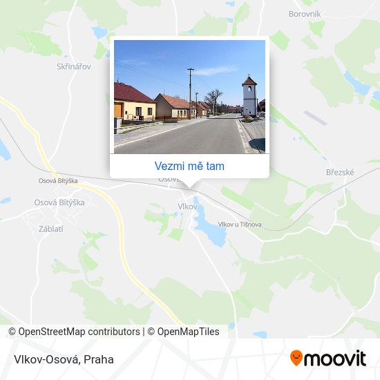 Vlkov-Osová mapa