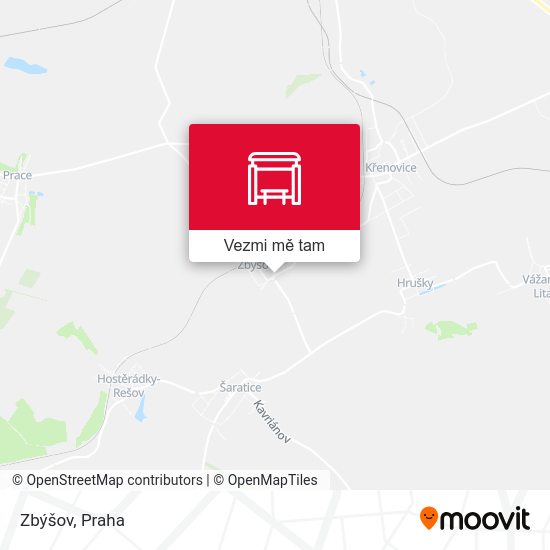 Zbýšov mapa