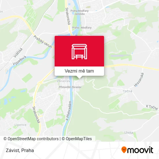 Závist mapa