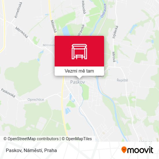 Paskov, Náměstí mapa