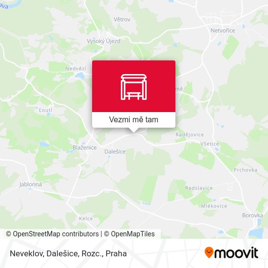 Neveklov, Dalešice, Rozc. mapa