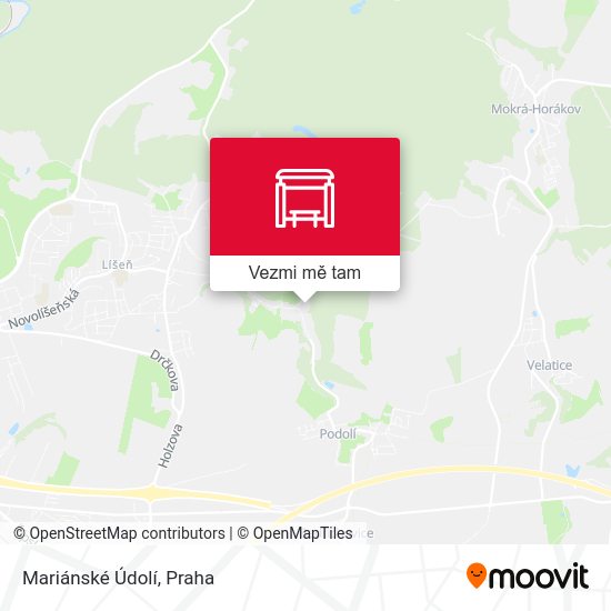 Mariánské Údolí mapa
