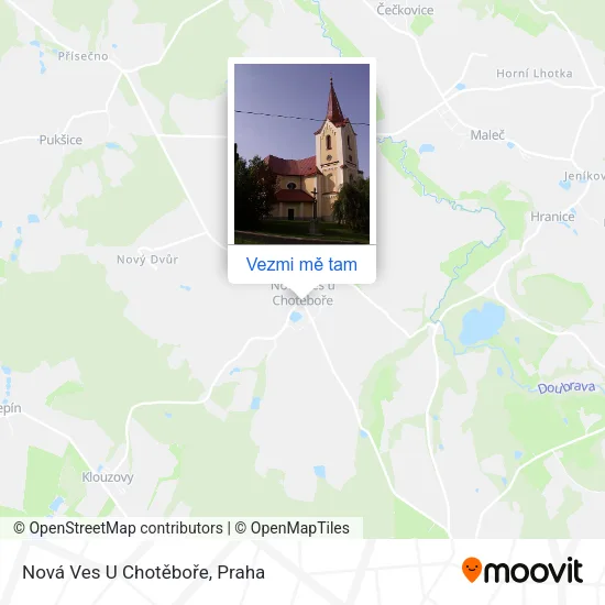 Nová Ves U Chotěboře mapa