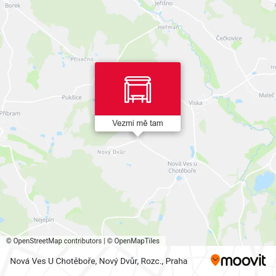 Nová Ves U Chotěboře, Nový Dvůr, Rozc. mapa