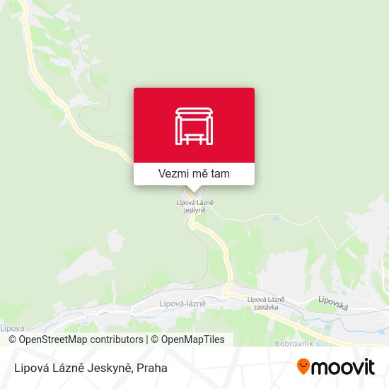 Lipová Lázně Jeskyně mapa