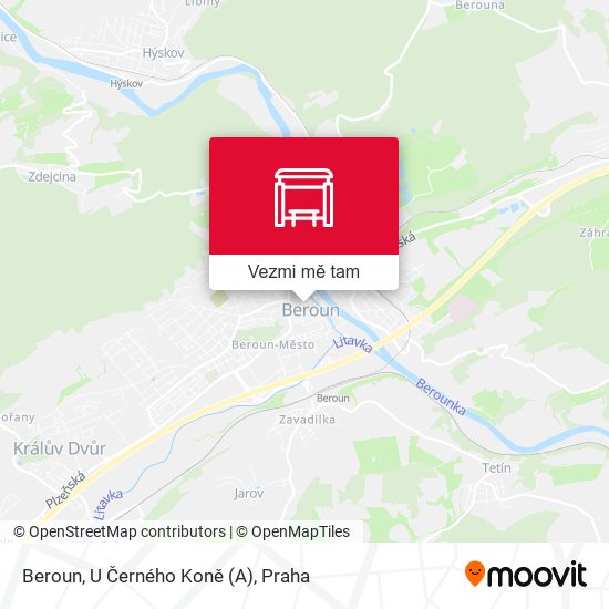 Beroun, U Černého Koně (A) mapa