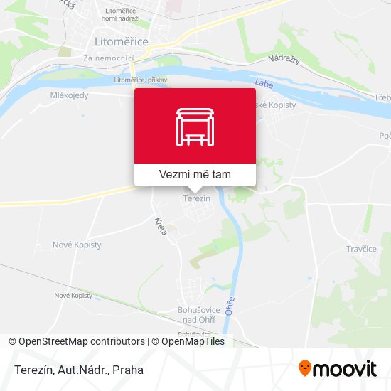 Terezín, Aut.Nádr. mapa