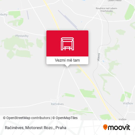Račiněves, Motorest Rozc. mapa