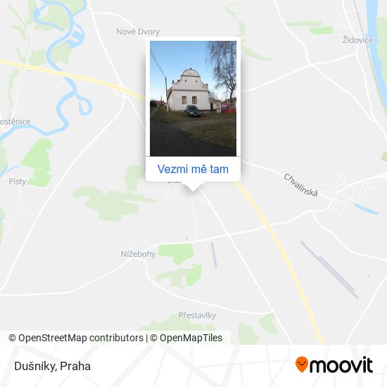 Dušníky mapa