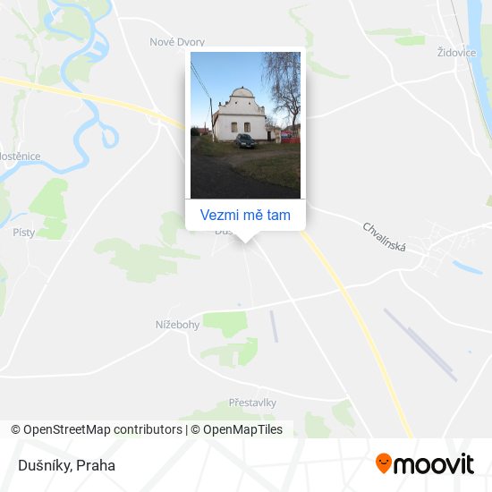 Dušníky mapa