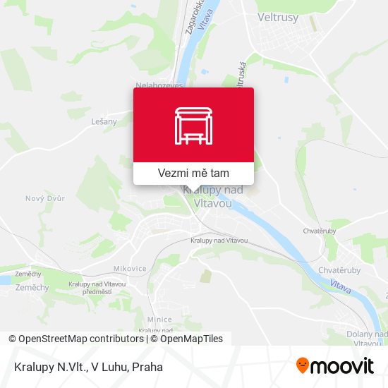 Kralupy N.Vlt., V Luhu mapa