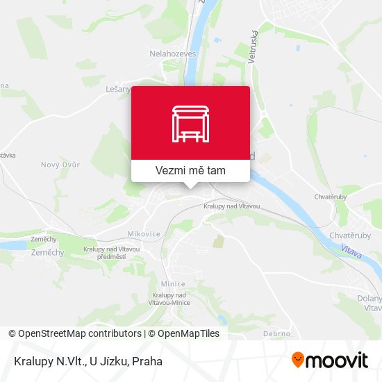 Kralupy N.Vlt., U Jízku mapa