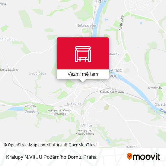 Kralupy N.Vlt., U Požárního Domu mapa