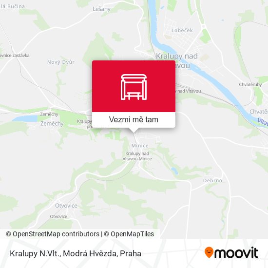 Kralupy N.Vlt., Modrá Hvězda mapa