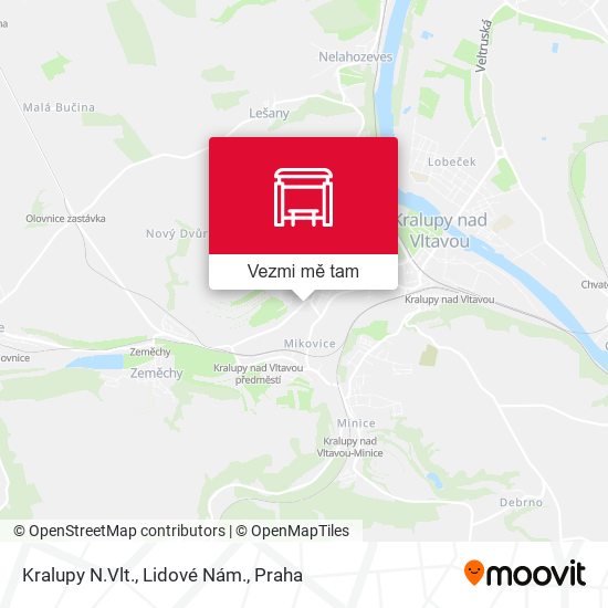 Kralupy N.Vlt., Lidové Nám. mapa