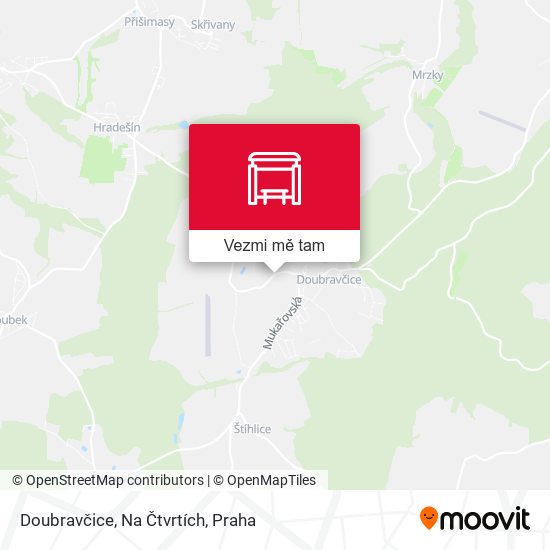 Doubravčice, Na Čtvrtích mapa