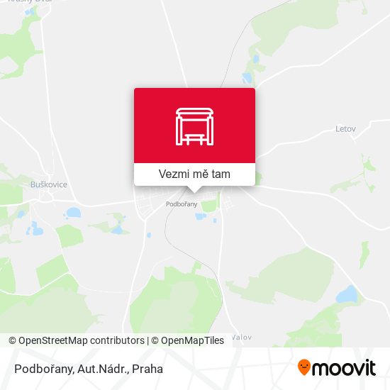 Podbořany, Aut.Nádr. mapa