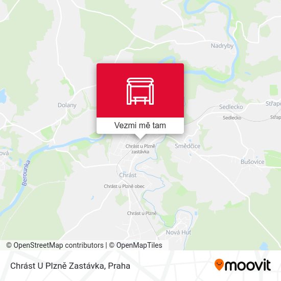Chrást U Plzně Zastávka mapa