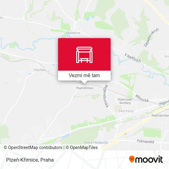 Plzeň-Křimice mapa