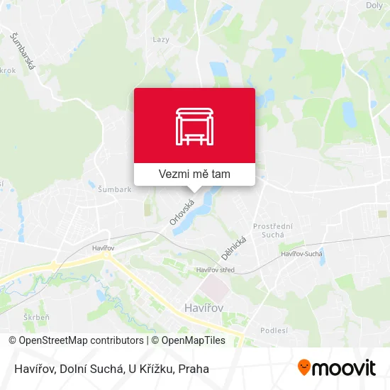 Havířov, Dolní Suchá, U Křížku mapa