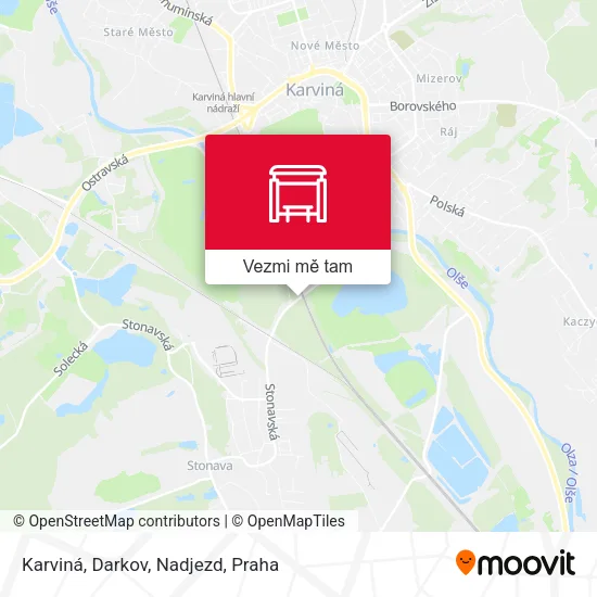 Karviná, Darkov, Nadjezd mapa