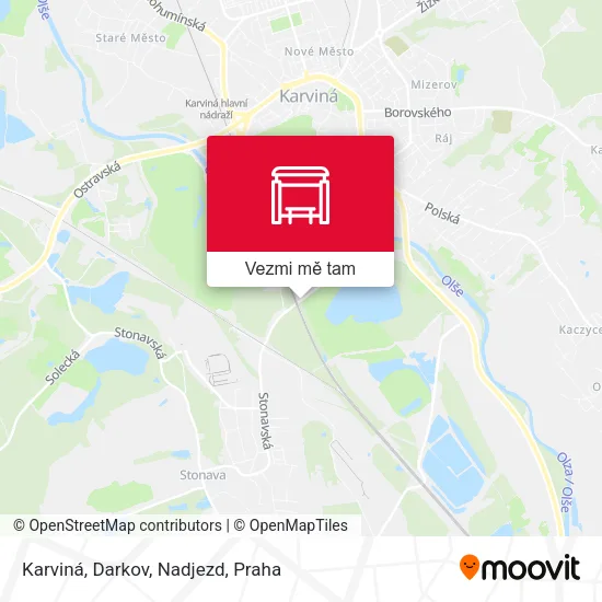Karviná, Darkov, Nadjezd mapa