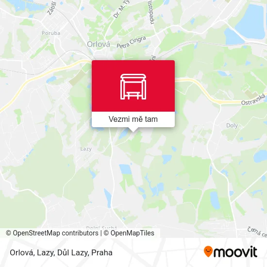 Orlová, Lazy, Důl Lazy mapa