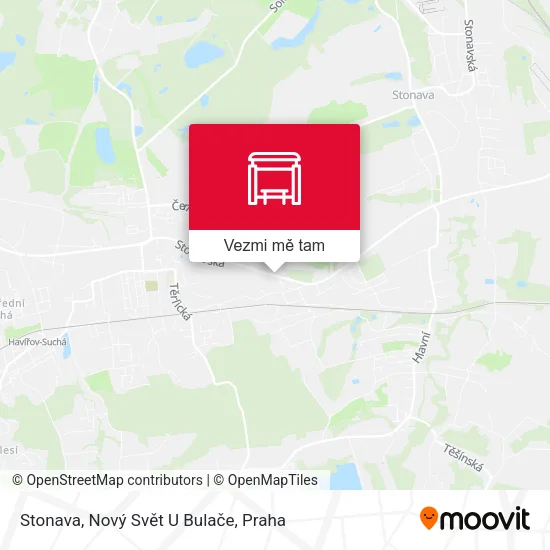 Stonava, Nový Svět U Bulače mapa