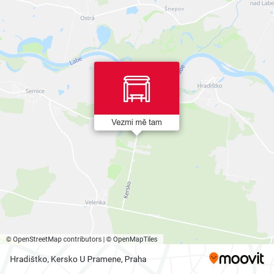 Hradištko, Kersko U Pramene mapa