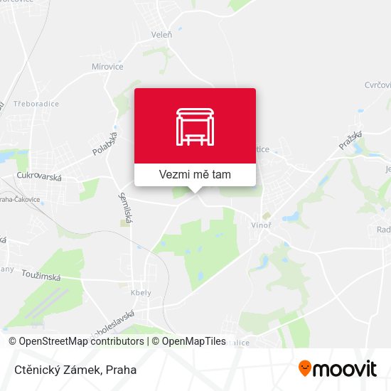 Ctěnický Zámek mapa