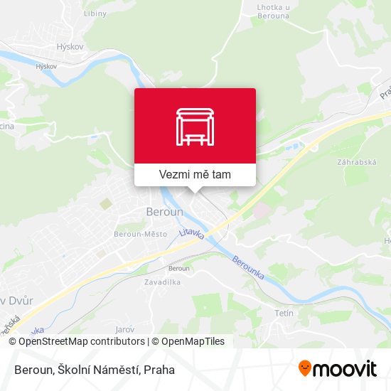 Beroun, Školní Náměstí mapa