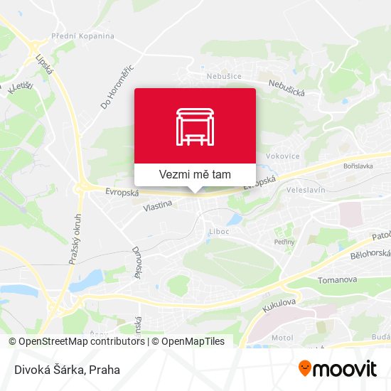 Divoká Šárka mapa