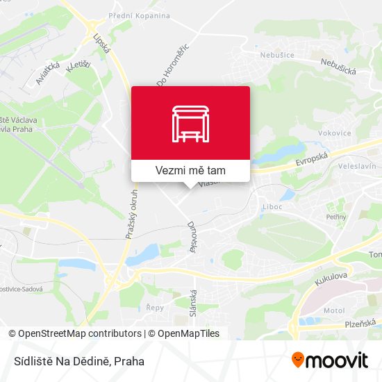 Sídliště Na Dědině mapa