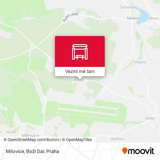 Milovice, Boží Dar (A) mapa