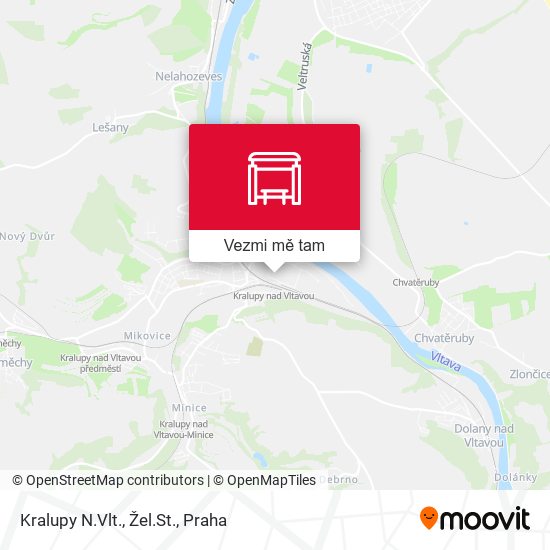 Kralupy N.Vlt., Žel.St. mapa