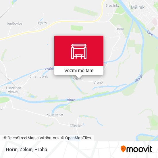 Hořín, Zelčín mapa