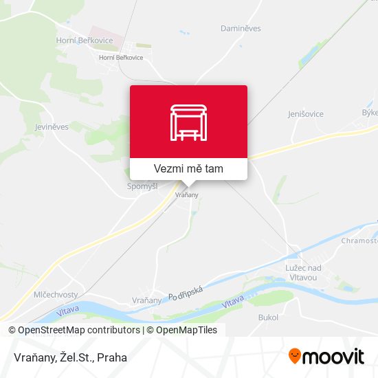 Vraňany, Žel.St. mapa