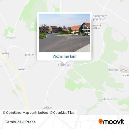 Černouček mapa