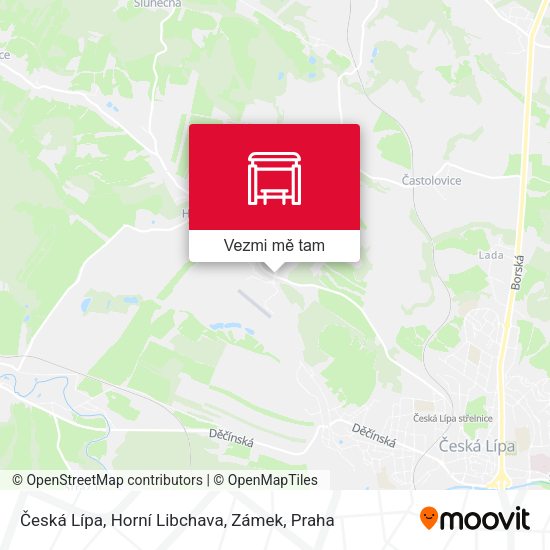 Česká Lípa, Horní Libchava, Zámek mapa