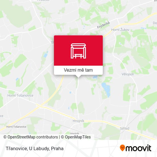 Třanovice, U Labudy mapa