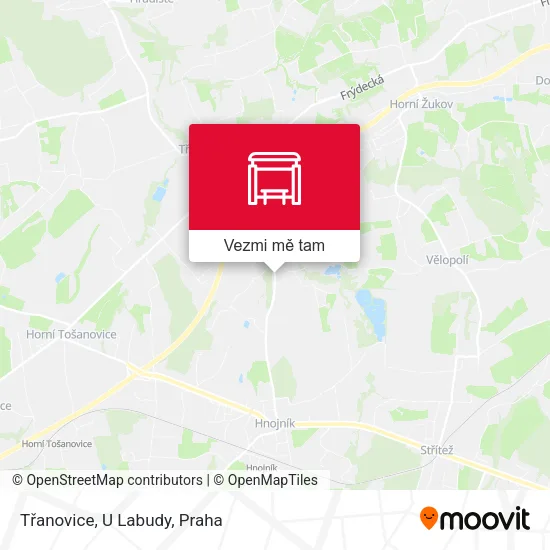 Třanovice, U Labudy mapa