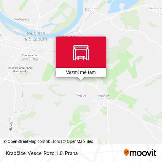 Krabčice, Vesce, Rozc.1.0 mapa