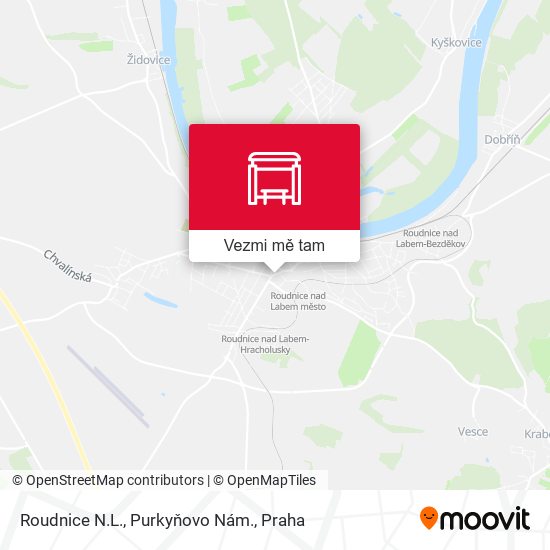Roudnice N.L., Purkyňovo Nám. mapa