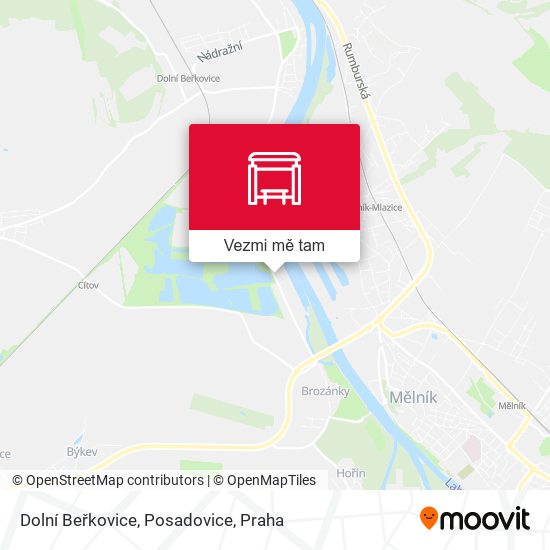 Dolní Beřkovice, Posadovice mapa